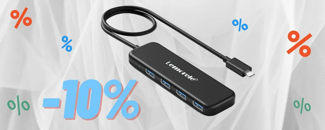 Moltiplicare le porte USB è facilissimo con l'Hub USB 3.0 in OFFERTA!