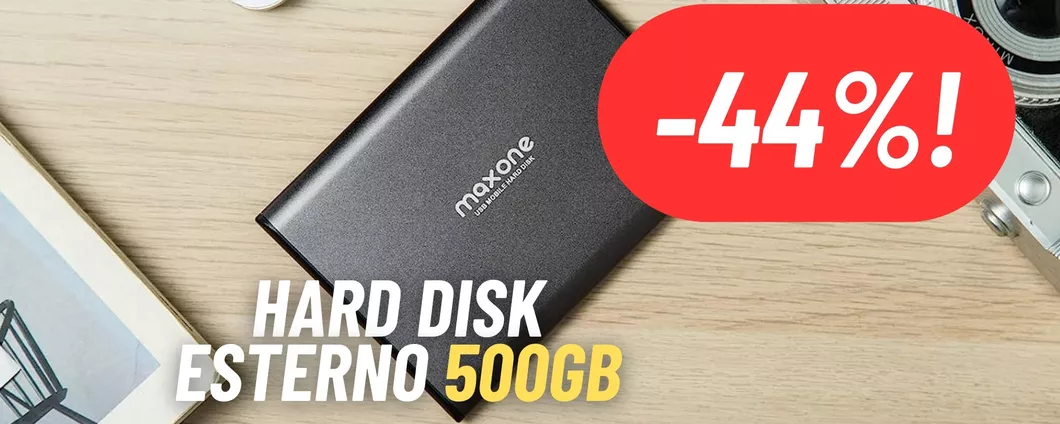 RISPARMIA IL 44% sull'Hard Disk Esterno da 500GB: MAXI SCONTO