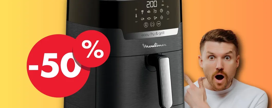 Moulinex Easy Fry & Grill: la friggitrice ad aria 2 in 1 a prezzo SHOCK