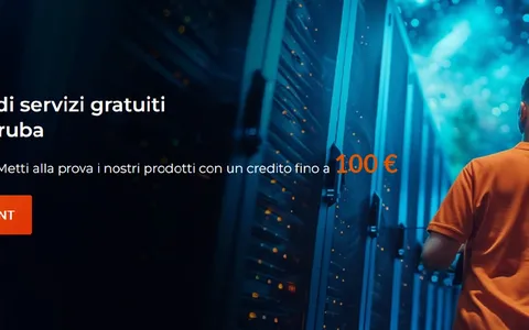 Ricevi un credito fino a 100 euro per provare i servizi gratuiti sul Cloud di Aruba