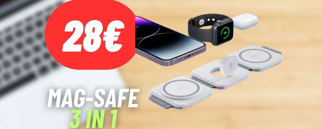 Ricarica il tuo iPhone con il caricatore Mag-Safe AD UN PREZZO IRRISORIO (-38%)