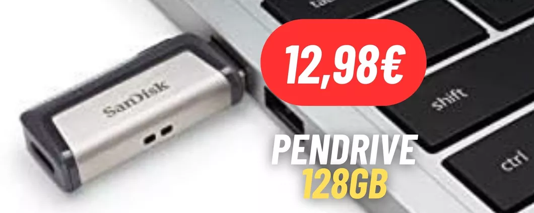 PenDrive SanDisk da 128GB: capiente, veloce ed elegante, MAXI SCONTO