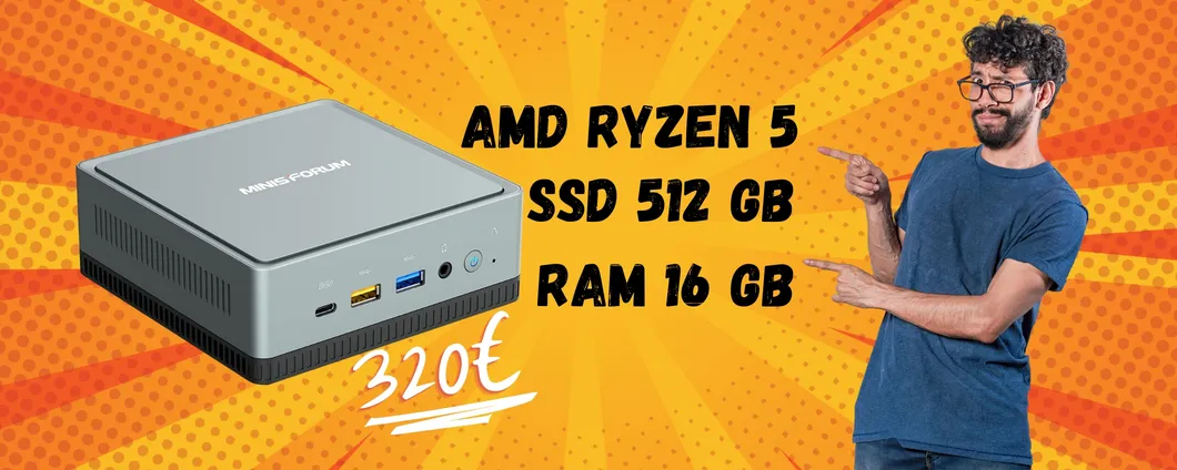 Mini PC che SPACCA, Ryzen 5 e 16GB SOLO 320€
