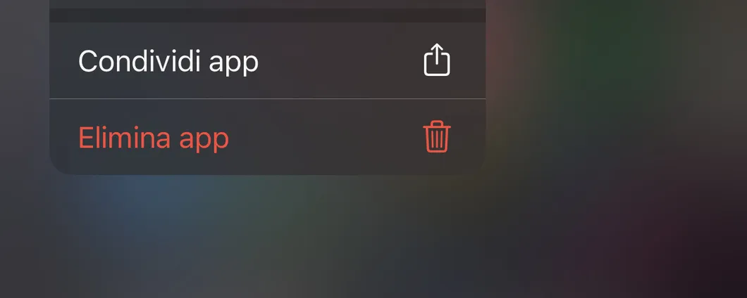 Rimozione App iOS