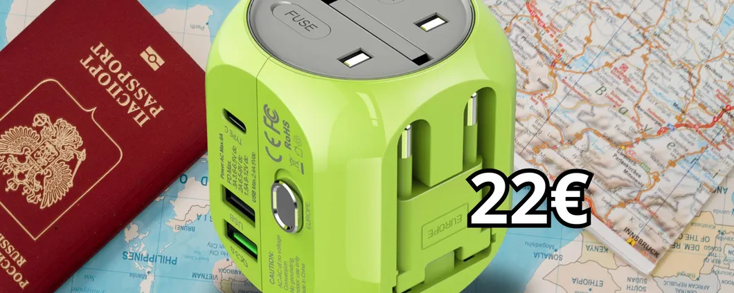 Adattatore Universale da Viaggio: solo 22€ e vai in tutto il mondo!