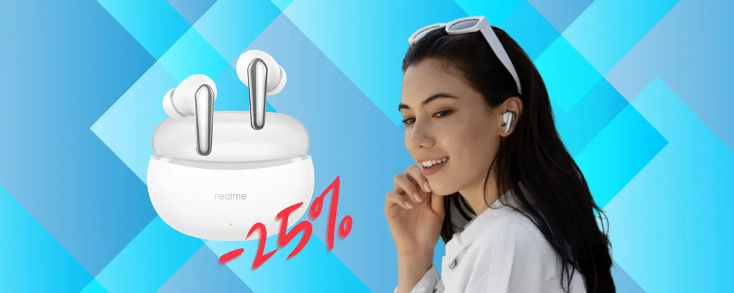 realme Buds Air 3: cancellazione rumore, impermeabili, costo mini