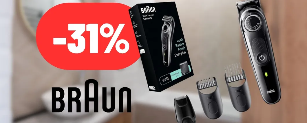 Barba impeccabile con il Rasoio Braun al 31% di SCONTO su Amazon