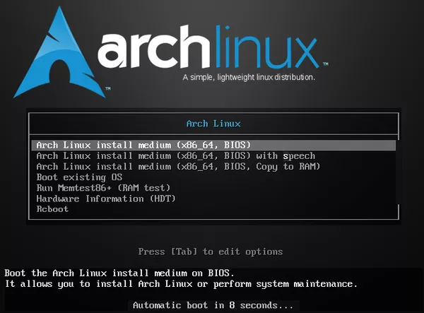 arch boot