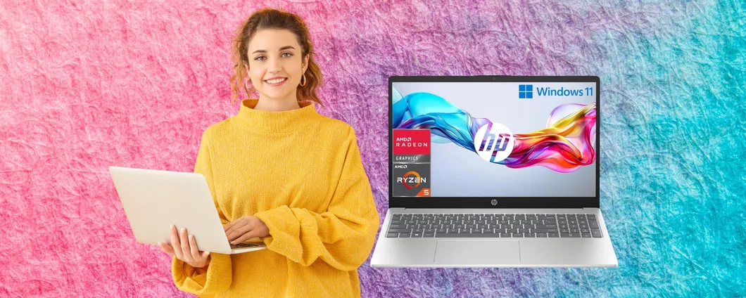 Notebook HP con Ryzen 5, 16GB RAM e SSD 512GB a un PREZZO BOMBA