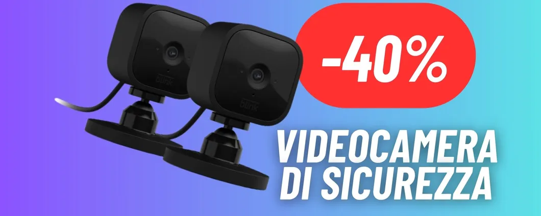 Aumenta la sicurezza in casa con la videocamera di sicurezza Blink Mini IN MAXI SCONTO (-40%)