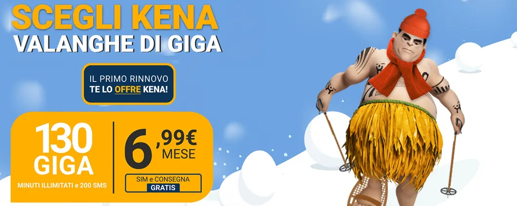 PROMO Kena Smart 130: Minuti e 130GB a soli 6,99€ al mese