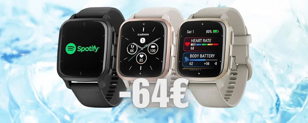 Garmin Venu Sq 2 Music: smartwatch EPICO in SCONTO di 64€