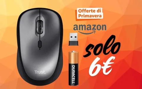 Offerta BOMBA di Amazon: mouse wireless Trust per PC e Mac a soli 6€