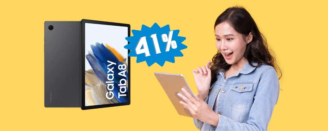 Samsung Galaxy Tab A8: super SCONTO Amazon (-41%)