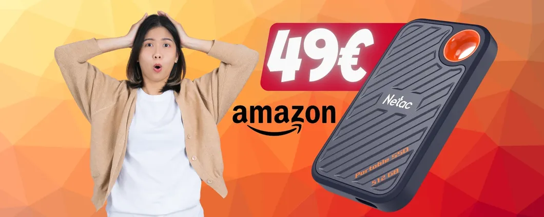 SSD portatile da 512GB con il DOPPIO SCONTO è tuo a soli 49€