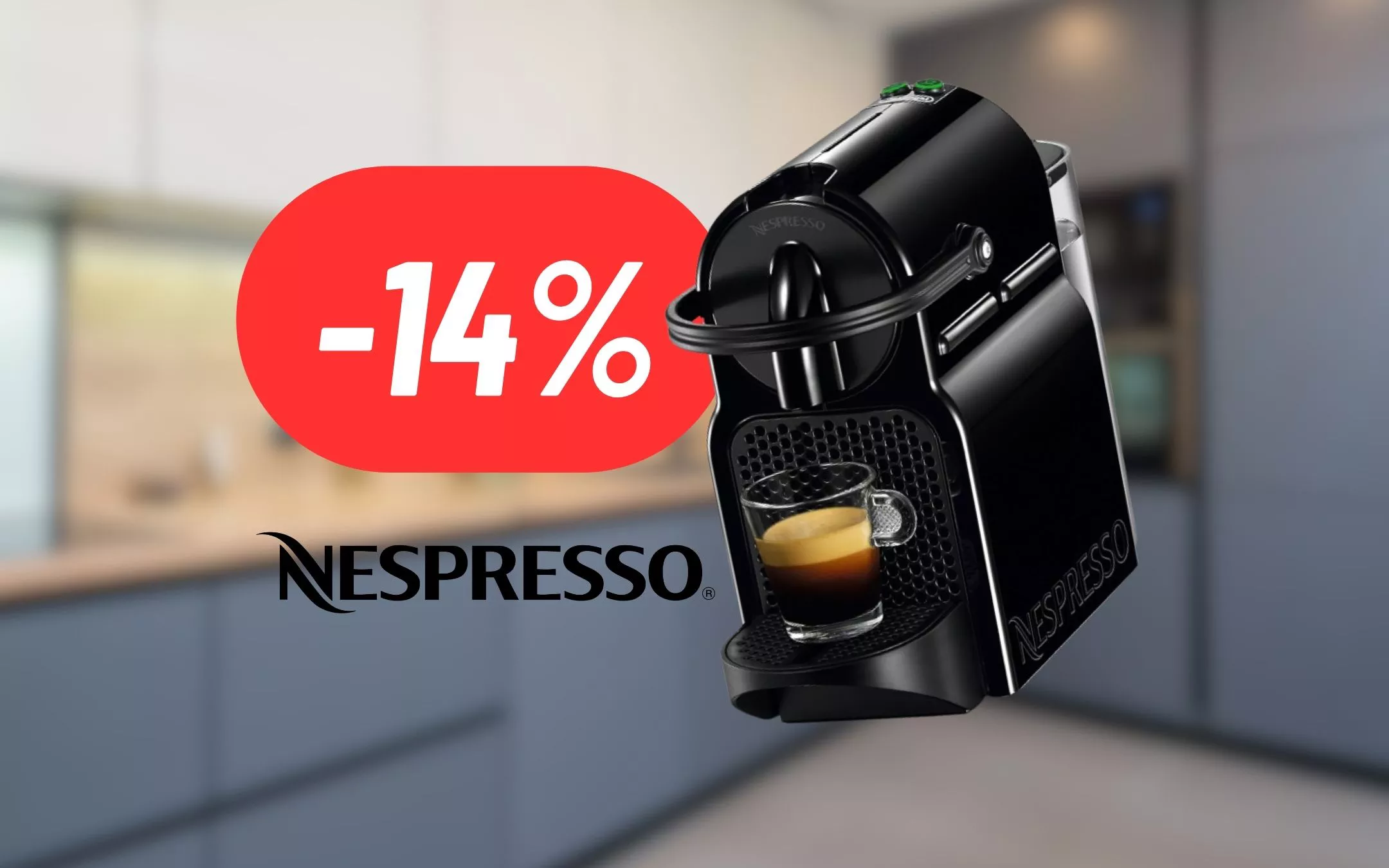 Nespresso Inissia EN80.B Macchina per caffè espresso, a capsule, 1260 –