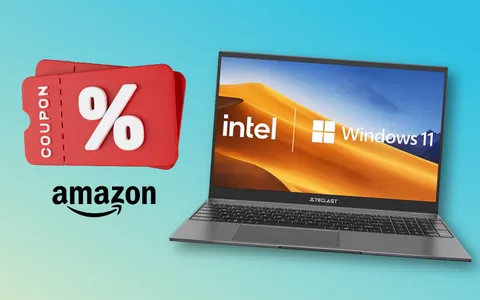 Notebook con Windows 11, 8GB di RAM e telaio in alluminio in OFFERTA a 270€