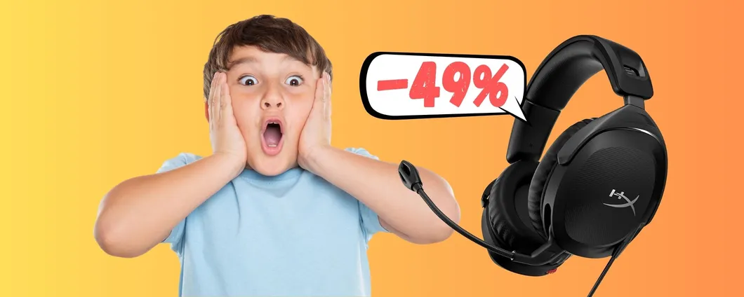 HyperX Cloud Stinger 2: cuffie gaming con microfono in SCONTO del 49%