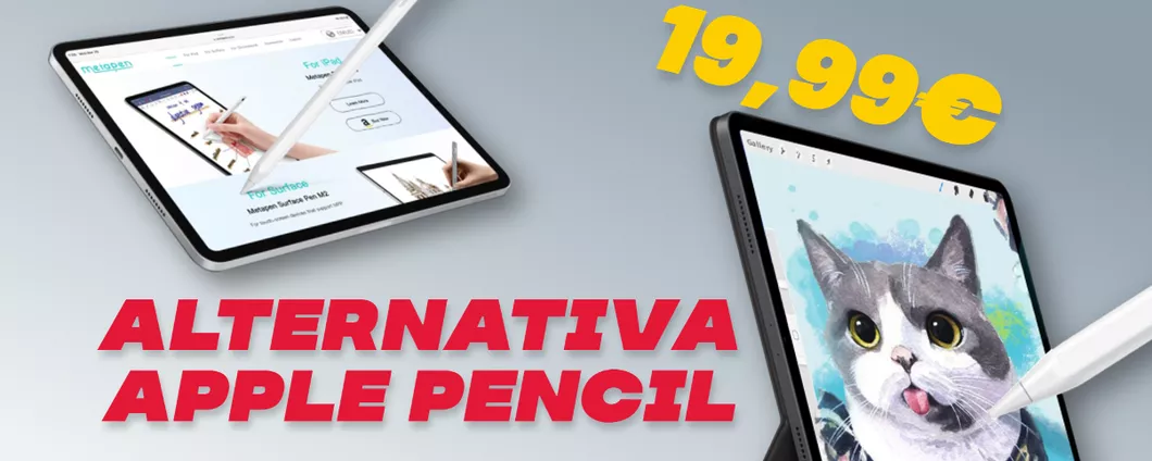 Apple Pencil: questa alternativa low-cost costa solo 19,99€ (-43%)