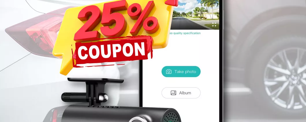 Non viaggiare senza: DASH CAM professionale a soli 44€ con il coupon sconto!