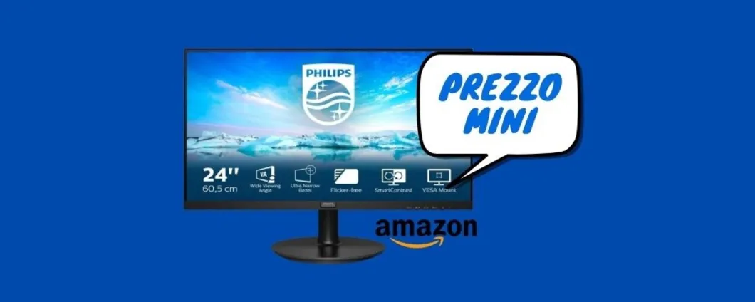 Monitor Philips da 24 pollici su Amazon A MENO di 90 euro!