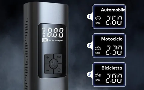 Gonfiatore Wistrue da 6000mAh con LCD digitale ideale per monopattini elettrici in promo speciale su Amazon