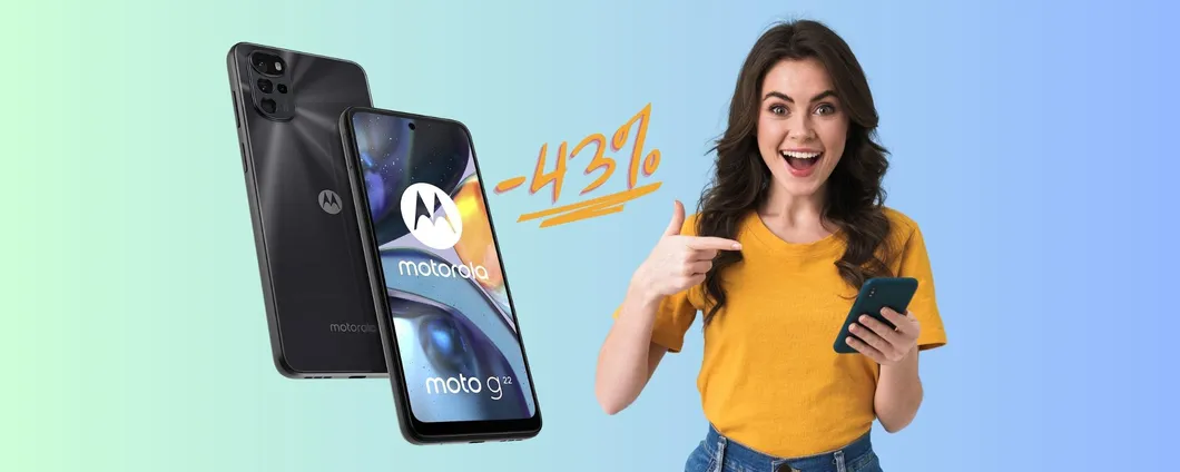 Motorola moto g22 a prezzo REGALO su Amazon (-43%)