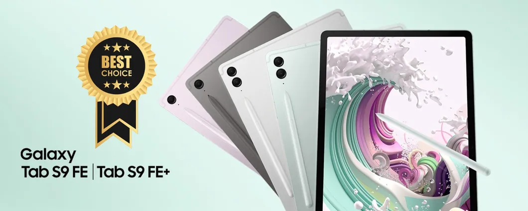 Samsung Galaxy Tab S9 FE da 128GB con caricatore e S Pen inclusi