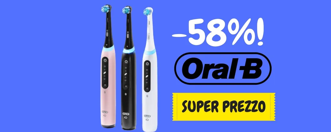 Sorriso smagliante con lo spazzolino Oral-B elettrico con AI al 58% di sconto: PREZZO SHOCK