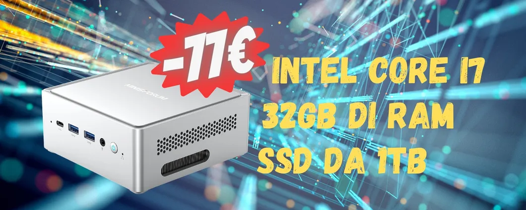 Mini PC con i7, 32GB di RAM e SSD da 1TB in SUPER SCONTO