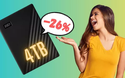 Hard disk portatile WD da 4TB a un PREZZO da non CREDERE (-26%)