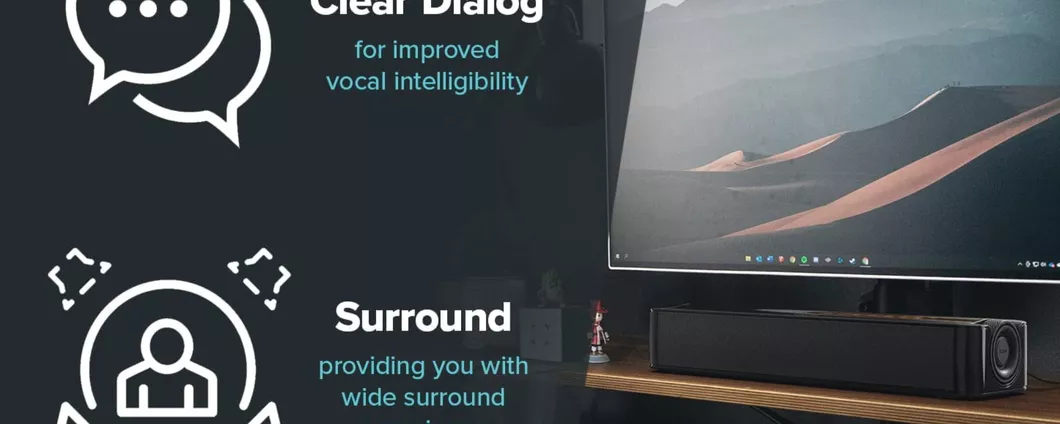 CREATIVE Soundbar under-monitor Stage SE ad un prezzo FOLLE su Amazon