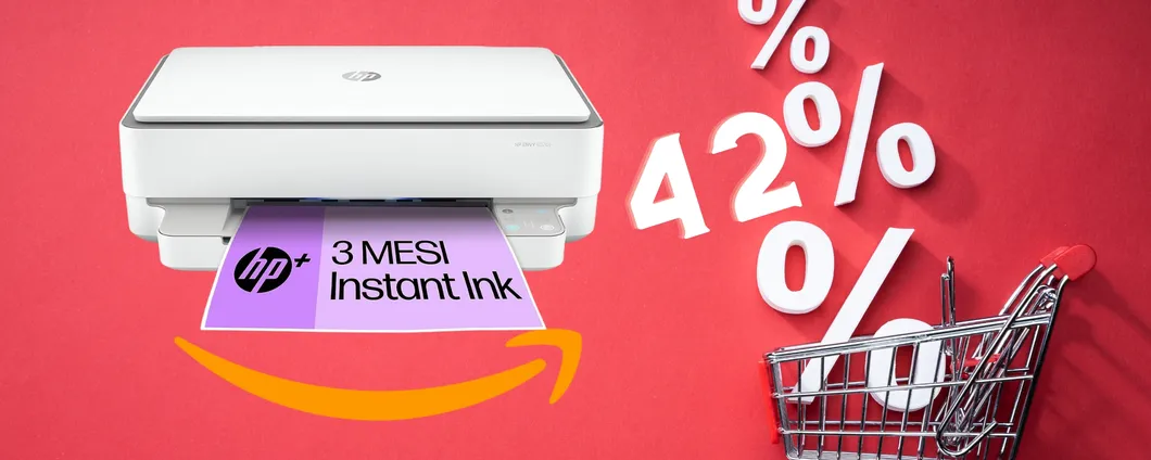 Stampante HP Envy 6020e con APPENA 69€: la FOLLIA di Amazon