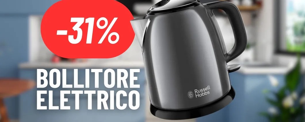 Acqua calda, tisane e Tè pronti in pochi secondi con il Bollitore Elettrico in MAXI SCONTO