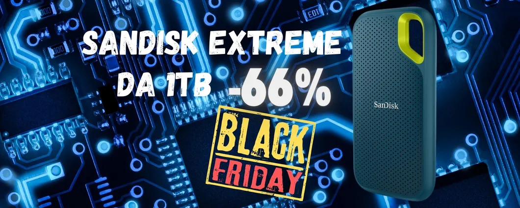 SSD portatile SanDisk Extreme da 1TB al 46% di SCONTO