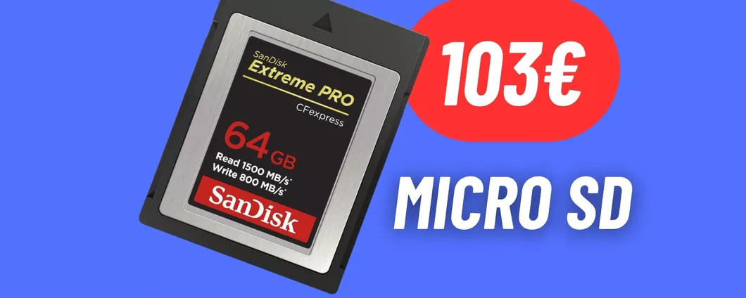 MICRO SD SanDisk da 64GB in PROMOZIONE: Sconto Outlet