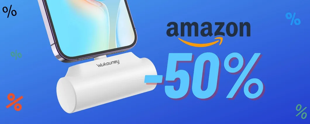 Mai più senza ricarica! Con la Power Bank mini per iPhone a soli 10€!