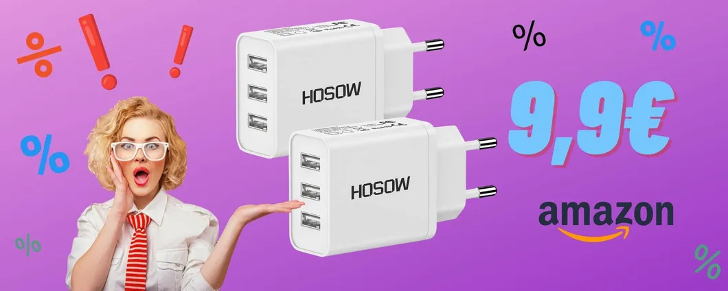 Offerta per i 2 caricatori USB MUTLIPLI, ora a un PREZZO PIU' BASSO!