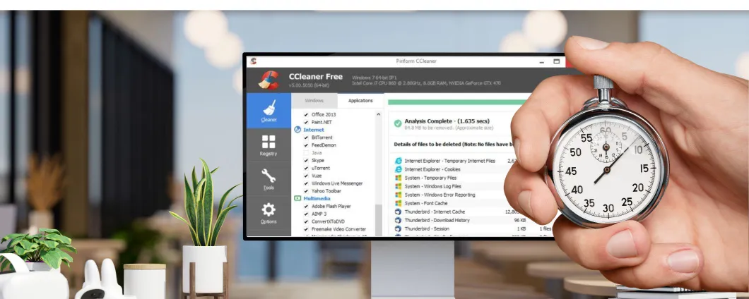 Aumenta le prestazioni del tuo vecchio PC con CCleaner, più autonomia e più spazio libero