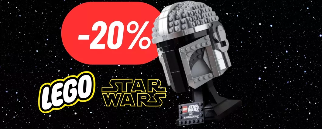 Il casco del Mandaloriano di Star Wars in versione LEGO è in sconto del 20%