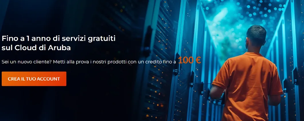 Ricevi un credito fino a 100 euro per provare i servizi gratuiti sul Cloud di Aruba