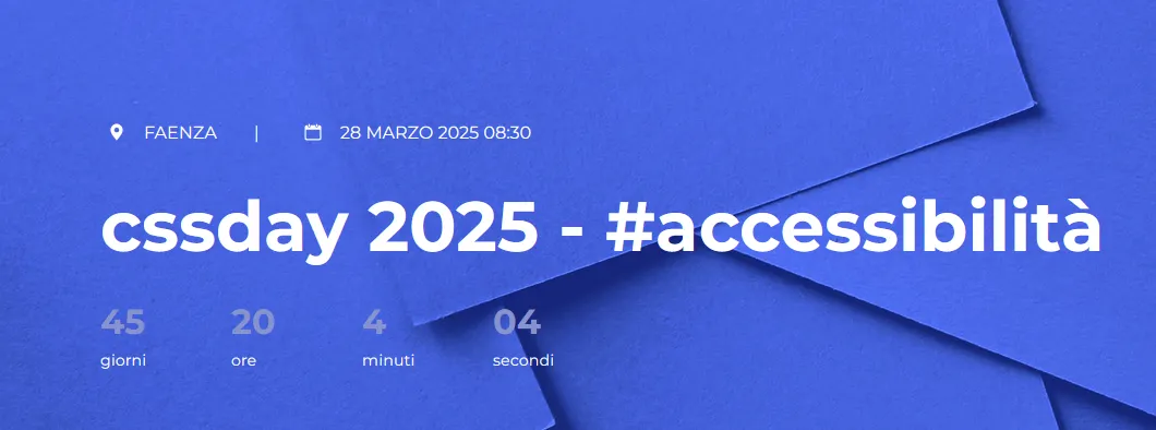 cssday 2025: codice sconto per i lettori di HTML.it