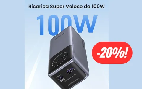 Powerbank da 12.000mAh e 100W di potenza al 20% di sconto su Amazon
