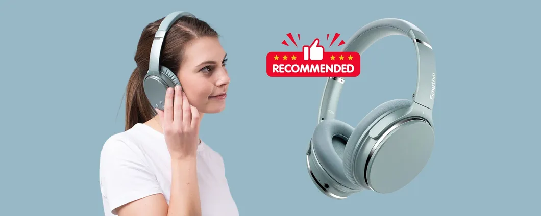 Srhythm NC25: cuffie con cancellazione rumore e 50h di autonomia
