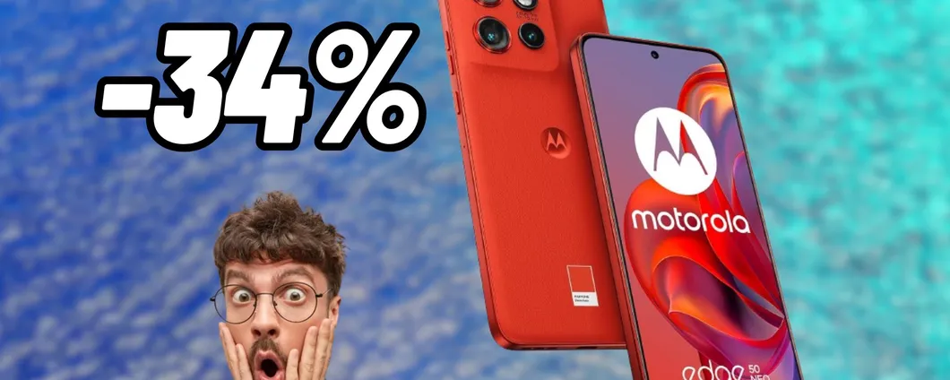 Motorola Edge 50 Neo: fotocamera con lente Sony, display pOLED e performance al top, è il BEST BUY di oggi (-34%)