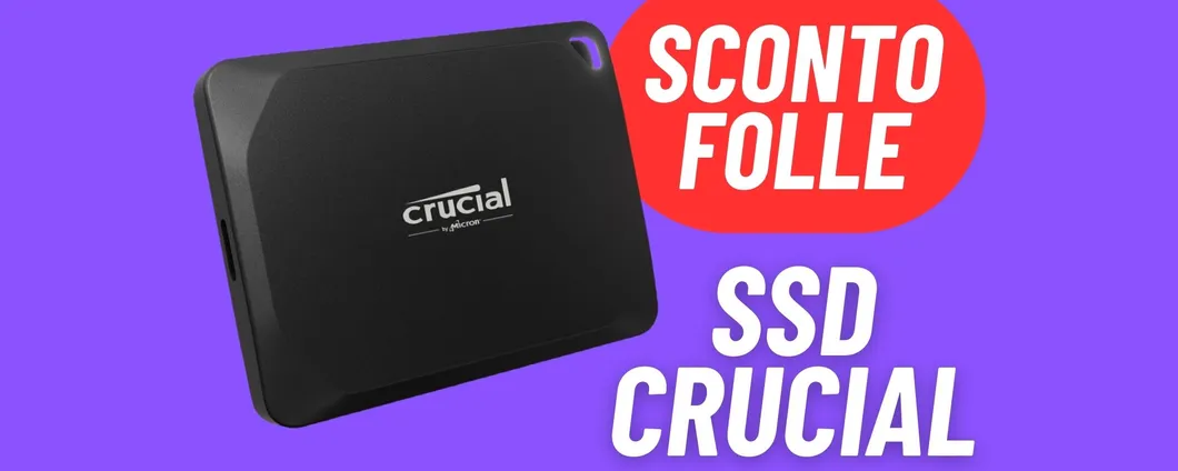 L'SSD fulmineo e portatile di Crucial da 4TB è in SUPER SCONTO: Amazon Outlet