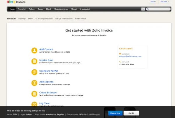 Zoho Invoice