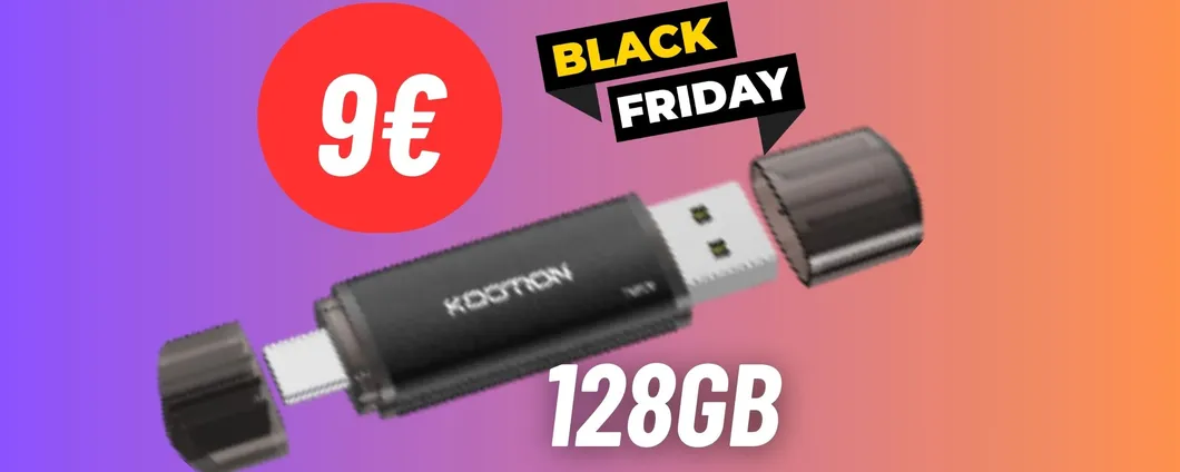 Chiavetta USB da 128GB a PREZZO BASSISSIMO: Black Friday Mania