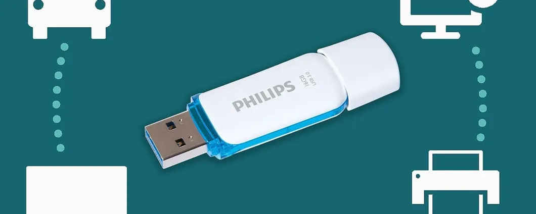 USB Snow Edition da 16 GB di Philips in sconto del 50% su Amazon