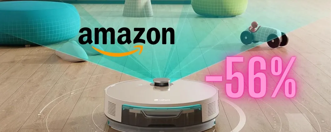 Robot aspirapolvere con 6.000Pa e sensore laser: SCONTO XL del 56%